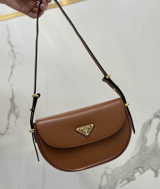 Prada Moon Handbag Cowhide Leather Adjustable Straps 1BD365