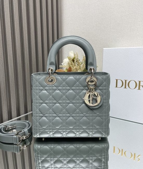 Christian Dior CD Lady Christian Dior CD My ABC Grey Lambskin Bag