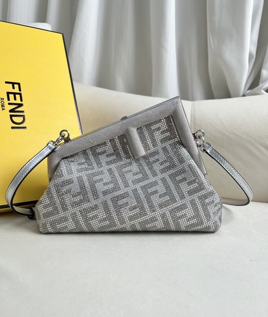 Fendi Toter Bag Double F Diamond Decorated Bag 122