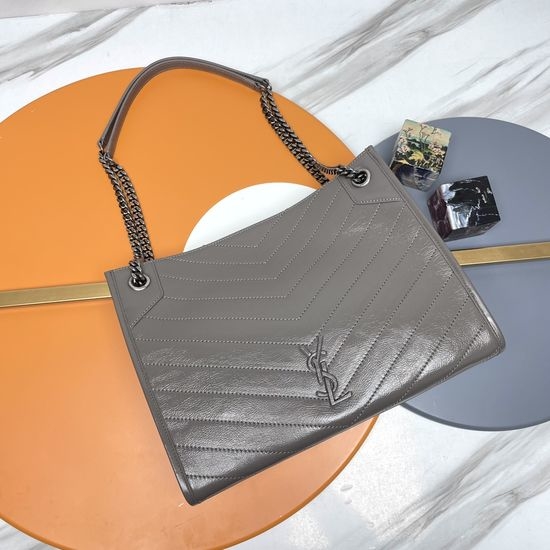 Yves Saint Laurent YSL NIKI SHOPPING BAG Oil Wax Leather Handbag 577999.Zx