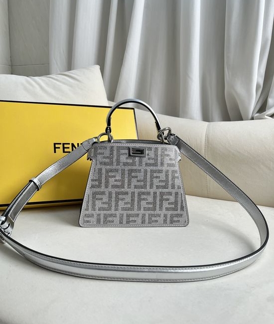 Fendi Peekaboo ISeeU Crystal Decorated Handbag 6026