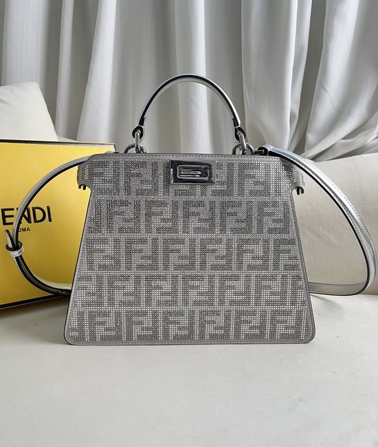 Fendi Peekaboo ISeeU Crystal Embellished Handbag 6023
