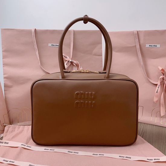 Miu Miu Bowling Bag Smooth Calfskin Large Capacity 5BB117