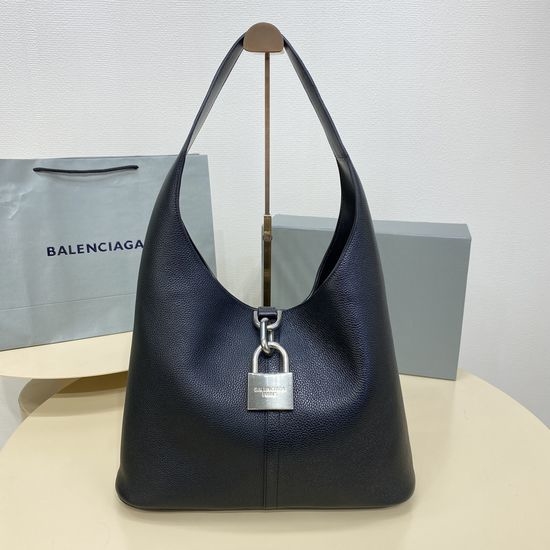 Balenciaga Locker Grained Leather Hobo Bag 771636