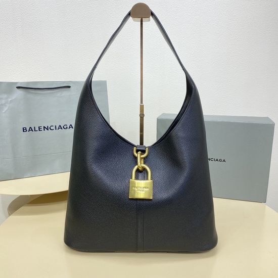 Balenciaga Locker Grained Leather Hobo Bag 771636