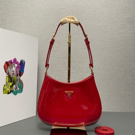 Prada Cheo Patent Leather Shoulder Bag 1BC169