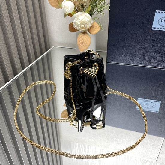 Prada Patent Leather Bucket Bag 1NR016