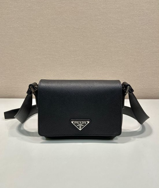 Prada Shoulder Bag Saffiano Leather Magnetic Buckle 2VD065