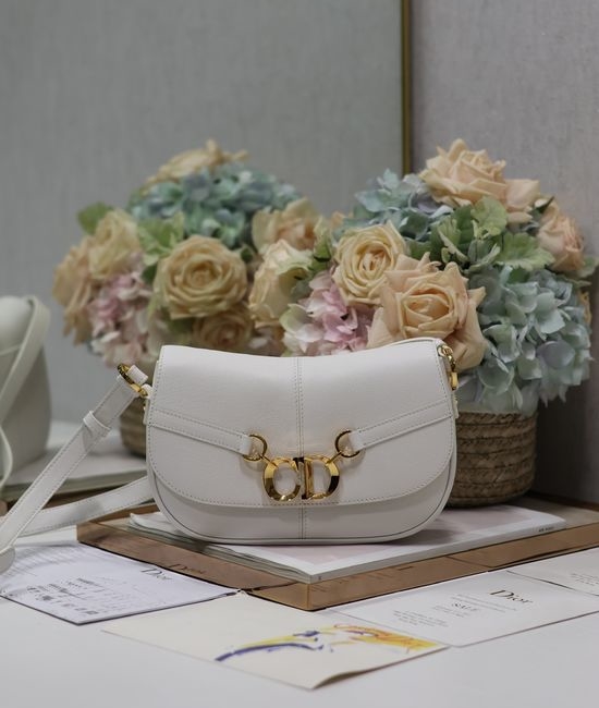 Christian Dior CD CD Besace White Leather Bag 2050