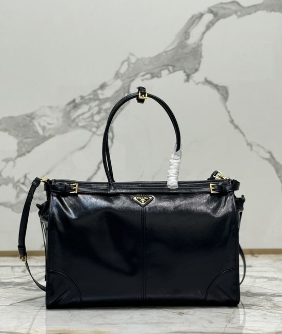 Prada LusSolf Oil Wax Leather Large Tote Crossbody Bag 1BA439