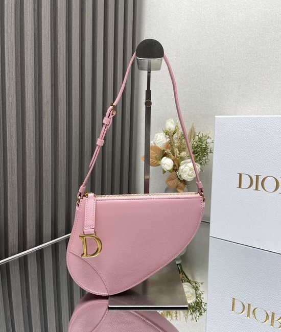 Christian Dior CD Saddle Lambskin Shoulder Bag 8016