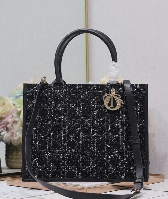 Christian Dior CD Book Tote Shopping Bag Mixed Pattern 1286