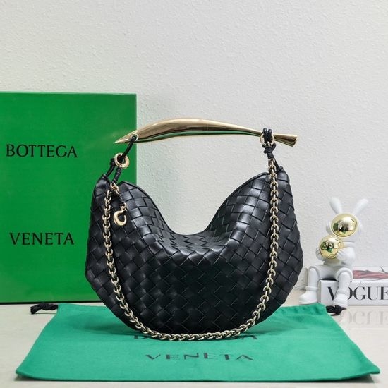 Bottega Veneta BV Sardine Woven Leather Chain Shoulder Bag 6768