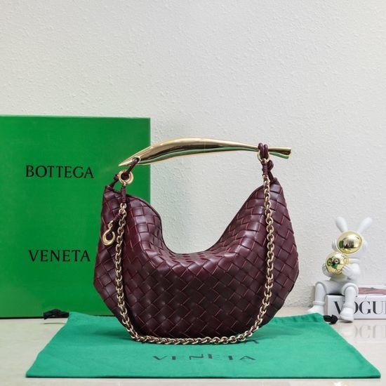 Bottega Veneta BV Sardine Woven Leather Chain Shoulder Bag 6768