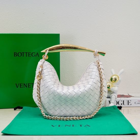 Bottega Veneta BV Sardine Woven Leather Chain Shoulder Bag 6768