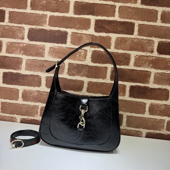 Gucci Patent Leather Shoulder Bag Black 782849