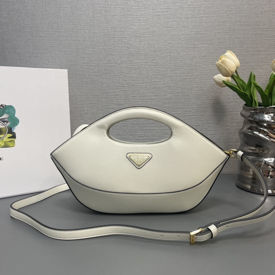 Prada Dumpling Leather Shoulder Handbag 1BA421