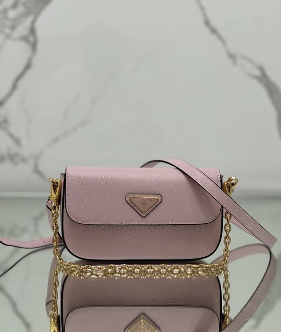 Prada Saffiano Leather Chain Crossbody Bag 1BD356