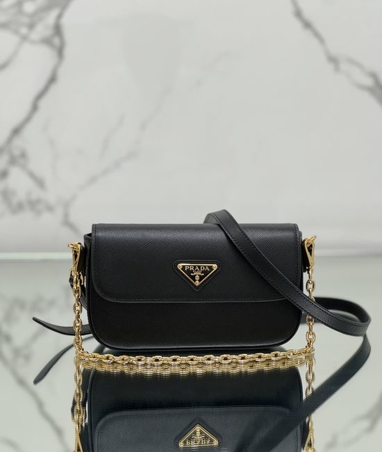 Prada Saffiano Leather Chain Crossbody Bag 1BD356