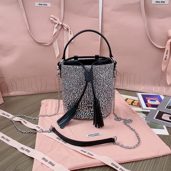 Miu Miu Crystal Bucket Bag 5BE085