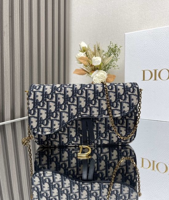 Christian Dior CD Oblique Saddle Chain Bag 8015