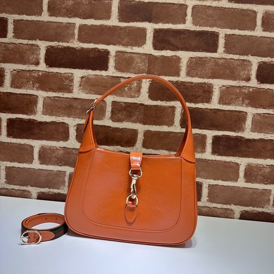Gucci Patent Leather Shoulder Bag Orange 782849