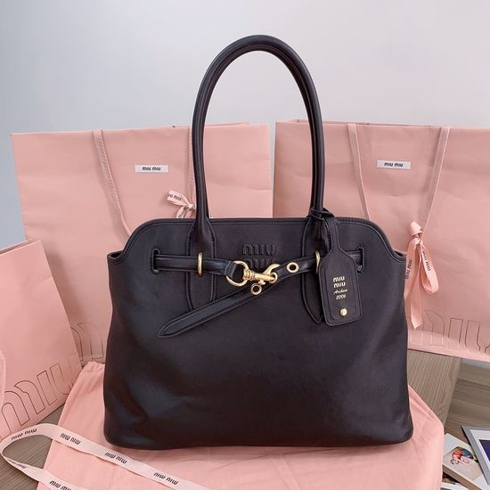 Miu Miu Aventure Nappa Leather Tote Bag 5BG291