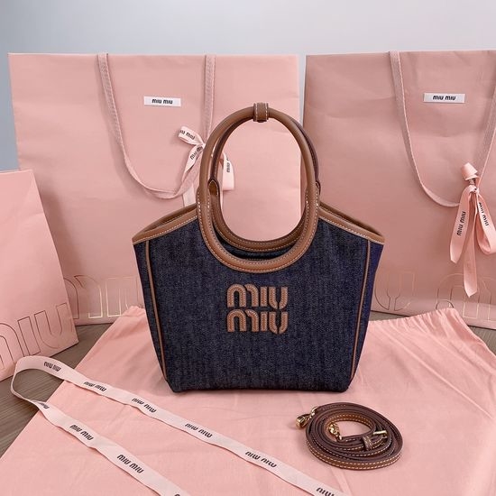 Miu Miu Denim Tote Bag 5BG288