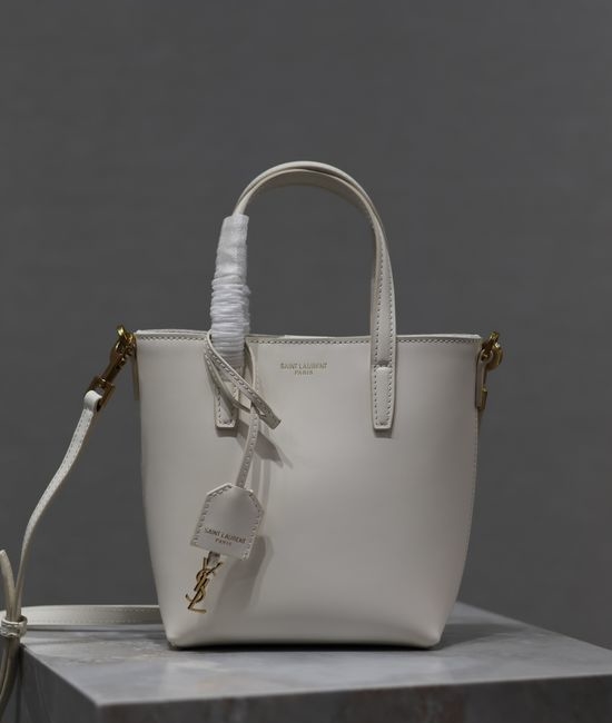 Yves Saint Laurent YSL Mini Tote Shopping Bag Soft Leather 712367