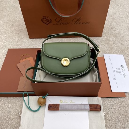 Loro Piana Ghiera Saddle Mini Leather Bag FAO1144