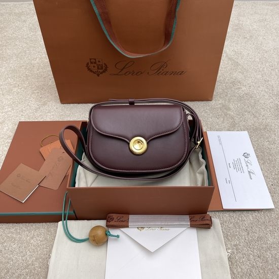 Loro Piana Ghiera Saddle Mini Leather Bag FAO1144