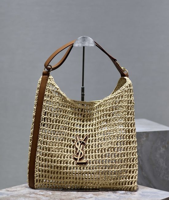 Yves Saint Laurent YSL OXALIS Woven Shoulder Shopping Bag 781289