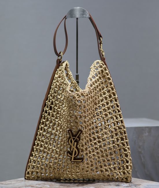 Yves Saint Laurent YSL OXALIS Woven Shoulder Tote Bag 781289