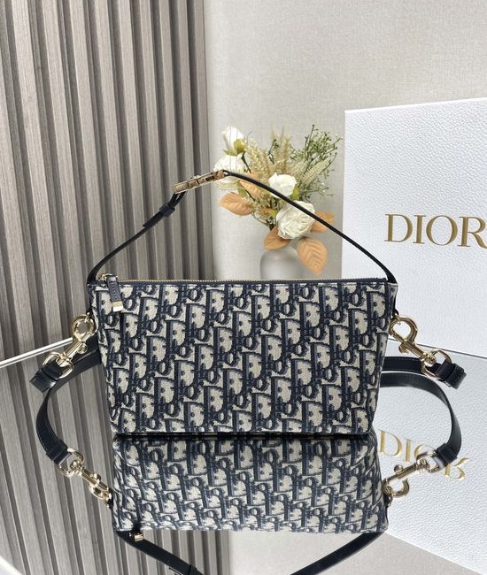 Christian Dior CD Lunch Box Bag Oblique Embroidery 8017