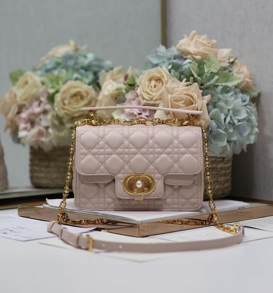 Christian Dior CD Jolie Pink Pearl Handbag 9271
