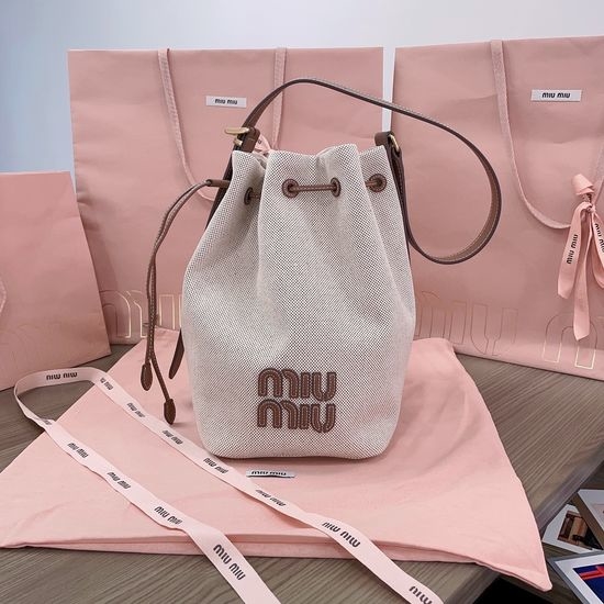 Miu Miu Canvas Bucket Bag 5BE089