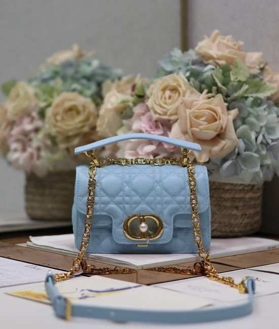Christian Dior CD Jolie Mini Blue Handbag 9272