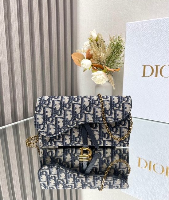 Christian Dior CD Oblique Saddle WOC Chain Bag 6614