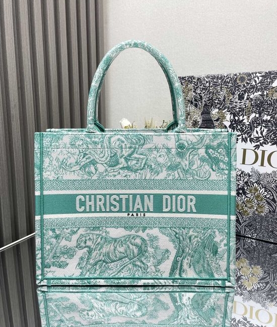 Christian Dior CD Green Tiger Tote Bag Classic Style 17897