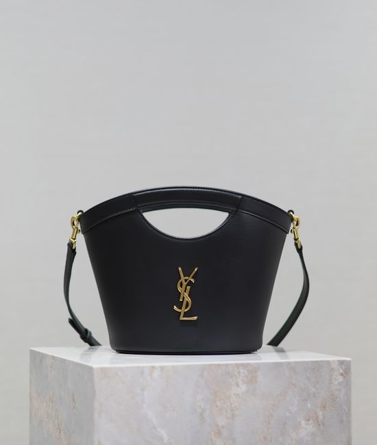 Yves Saint Laurent YSL Cassandre Fan-shaped Tote Basket Bag 791069