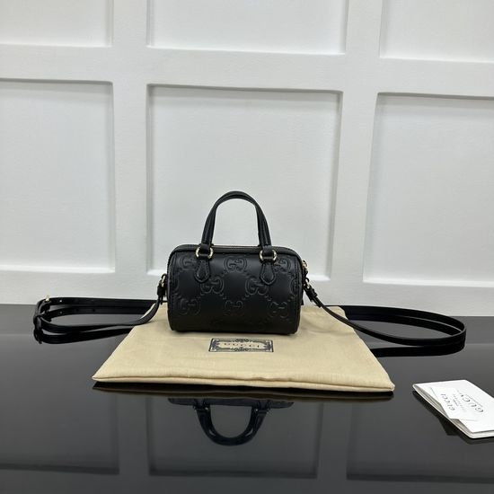 Gucci GG Embossed Leather Mini Boston Bag 790130