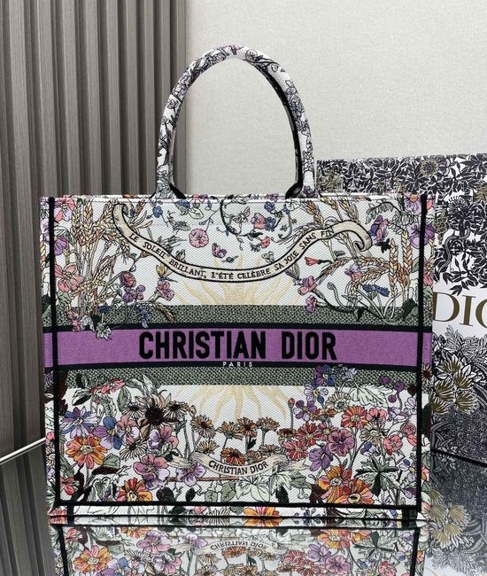 Christian Dior CD Book Tote Embroidered Bag 1286