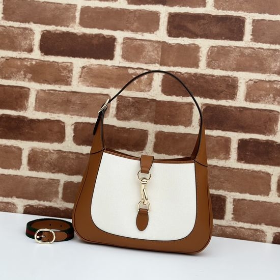 Gucci Canvas Shoulder Bag Light Brown 782849