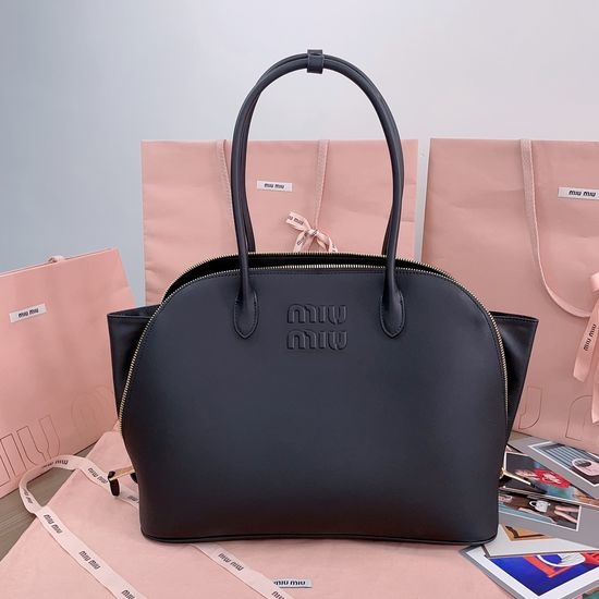 Miu Miu Shell Top Handle Leather Tote Bag 5BA289