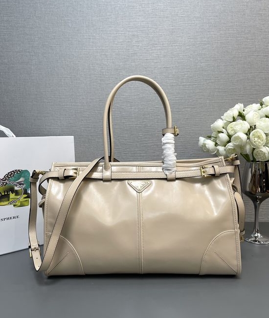 Prada LusSolf Leather Tote Crossbody Bag 1BA433