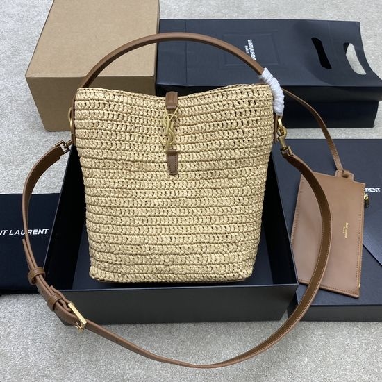 Yves Saint Laurent YSL LE 5A7 Series Woven Bucket Bag 742828