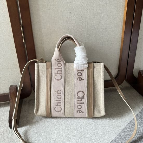 Chloe Woody Embroidered Ribbon Tote 6078