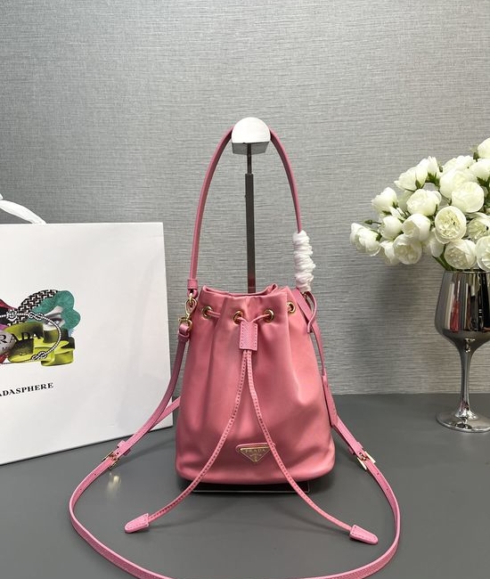 Prada Bucket Bag Nylon Fabric Detachable Strap 17894