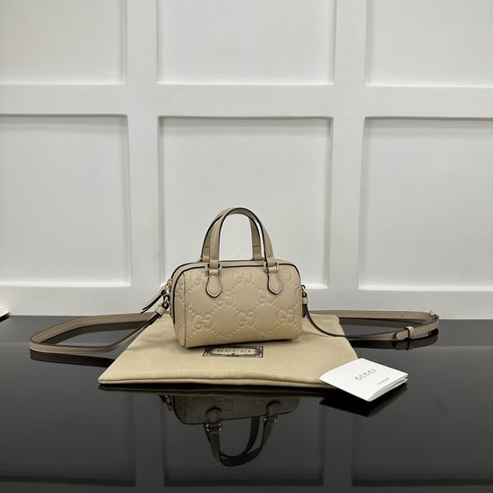 Gucci GG Embossed Leather Mini Boston Bag 790130