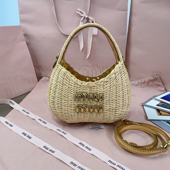 Miu Miu Woven Basket Bag 5BC125